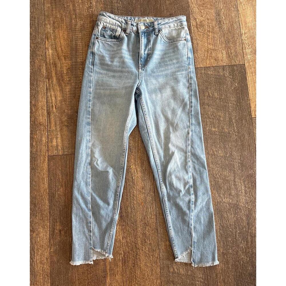 Topshop Mom Jeans W 24 L 33 Womens Light Wash
